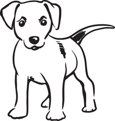 Dog. Vector illustration isolated on a white background