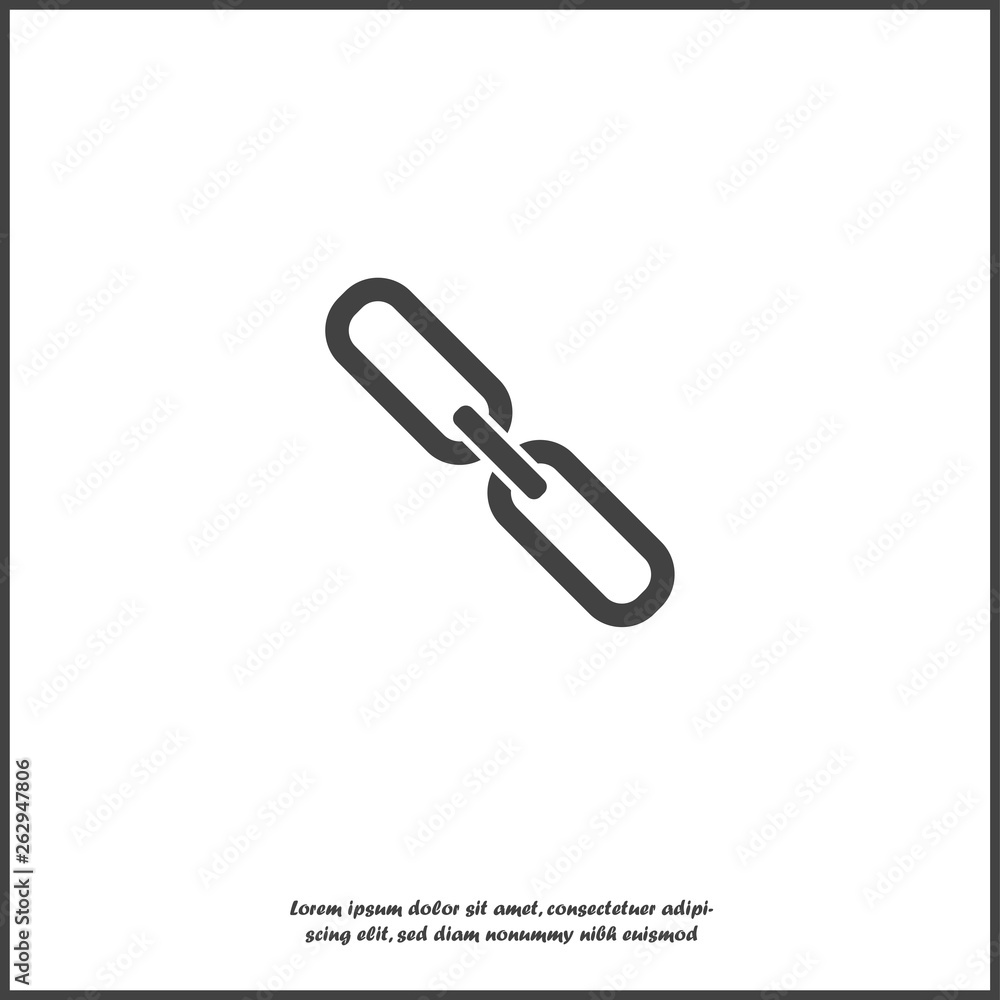 Poster chain links vector icon on white isolated background. layers grouped for easy editing illustration
