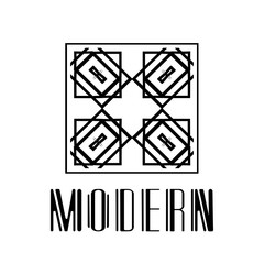 Vintage ornamental retro modern art deco logo template for design