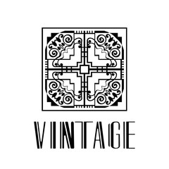 Vintage ornamental retro modern art deco logo template for design