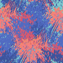 Abstract graphic seamless pattern of bushes