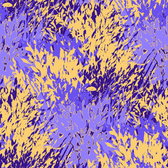 Abstract graphic seamless pattern of bushes