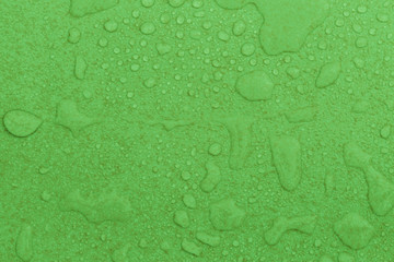 water drops on green