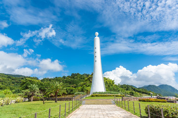 Fototapeta na wymiar The monument of the Tropic of Cancer in East Taiwan.