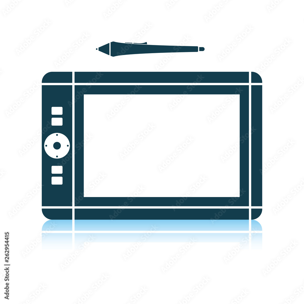 Wall mural Graphic tablet icon