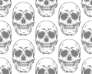 Skull seamless pattern