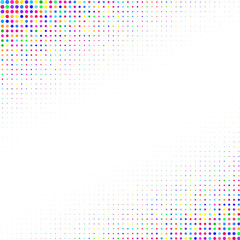White background with multicolored points          