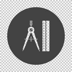 Compasses and scale icon