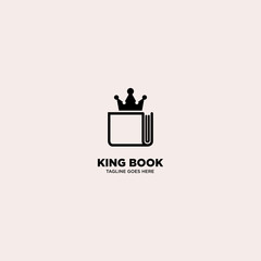 King Book logo template, vector illustration - Vector