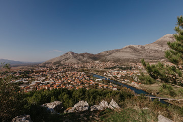 Aerial view of Trebinje city Bosnia and Herzwgovina