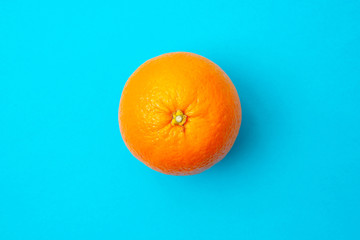 the orange and blue background looking down from the top.