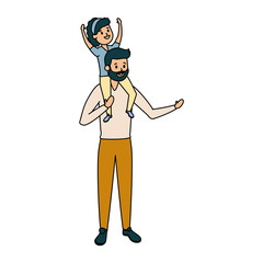 father with little daughter