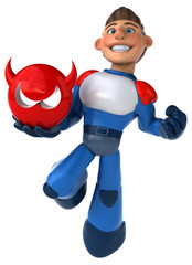 Super modern superhero - 3D Illustration
