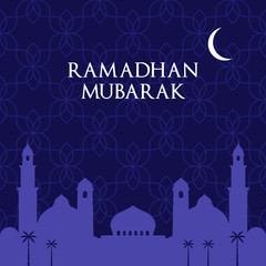 Ramadan mubarak beautiful greeting card, template for menu, invitation, poster, banner, card for the celebration of Muslim community festival - Vector 