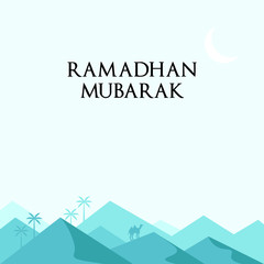 Ramadan mubarak beautiful greeting card, template for menu, invitation, poster, banner, card for the celebration of Muslim community festival - Vector 