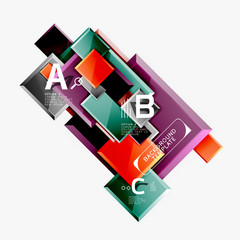 Abstract square composition for background, banner or logo