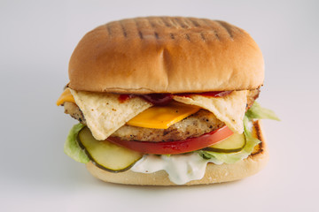 hamburger isolated on white background
