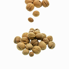 walnuts isolated on white background