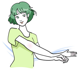 ストレッチする女性