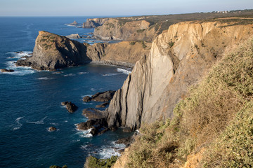 Cliffs at Arrifana Beach; Algarve; Portugal