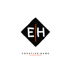 Fototapeta premium E H EH Initial logo template vector