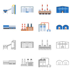 Obraz premium Isolated object of production and structure icon. Collection of production and technology stock vector illustration.