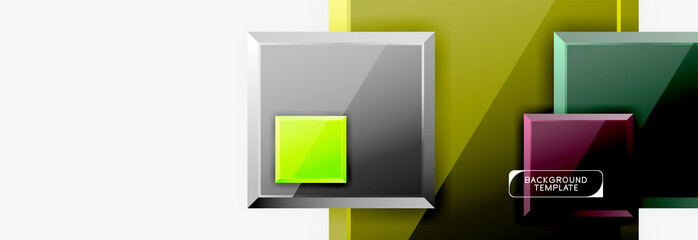 Abstract square composition for background, banner or logo
