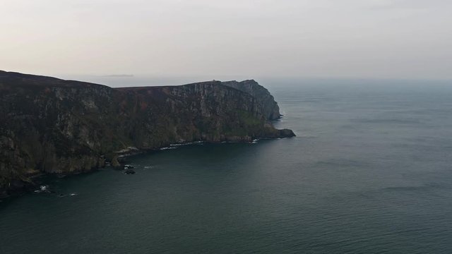 Aerial view of the amazing seacliffs at Horn Head in Donegal - Ireland