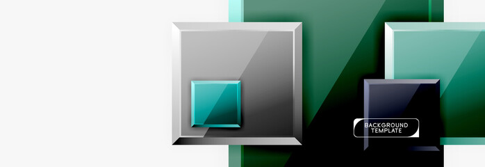 Minimal square banner abstract background