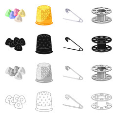 Vector design of craft and handcraft icon. Collection of craft and industry vector icon for stock.