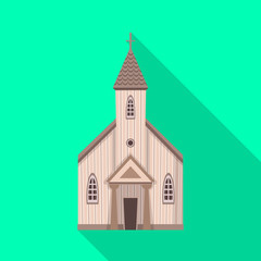 Isolated object of church and catholic symbol. Set of church and spiritual vector icon for stock.