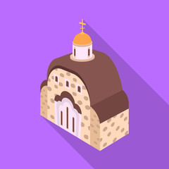 Isolated object of church and orthodox logo. Set of church and chapel stock symbol for web.