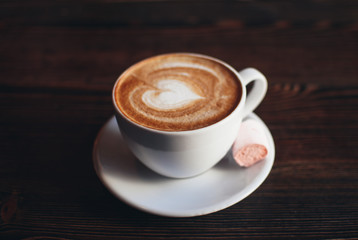 Cup of cappuccino.