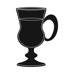 Isolated object of wine and mulled sign. Collection of wine and hot stock vector illustration.