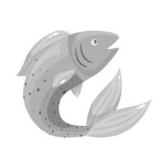 Vector illustration of sardine and fish logo. Collection of sardine and fresh stock vector illustration.