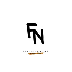 F N FN Initial logo template vector