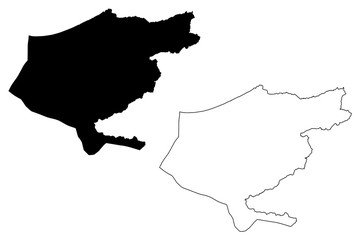 El Taref Province (Provinces of Algeria, Peoples Democratic Republic of Algeria) map vector illustration, scribble sketch El Taref map