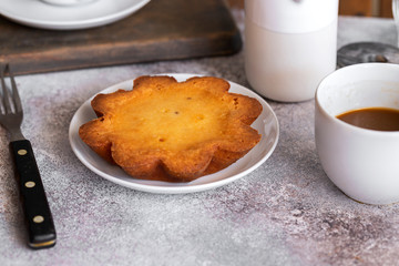 Quesadilla is a dessert from El Hierro, the Canary Island. This, smooth-textured cake is made with local cheese, sugar, lemon and anise today in a traditional way in a wood-fired oven.