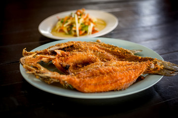 Snapper topped with sauce