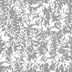 Light background of climbing plants, twigs and leaves. Climbing plants. Black and white vintage texture for fabric, tile, wallpaper.