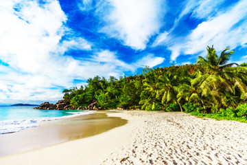 sunny day on paradise beach anse georgette,praslin seychelles 52