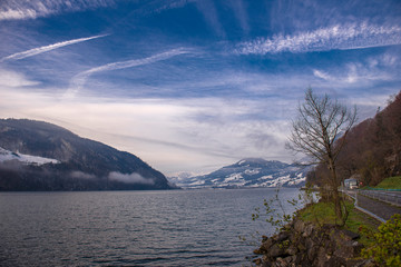 View of Lake Lucerne (Switzerland) at sunrise