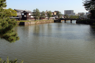 Fototapeta na wymiar river horikawa (?) in matuse (japan)