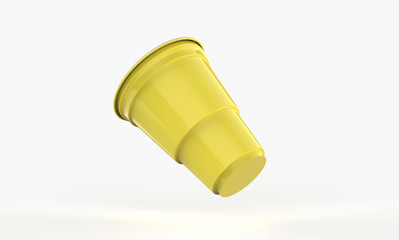 plastic party cups set, isolated on white background. 3d illustration