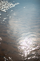 texture of wet sand in the sun