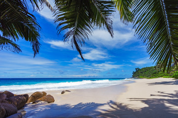 beautiful paradise beach, anse bazarca, seychelles 26