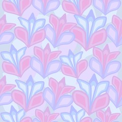 Seamless pattern of large flowers. Background for fabrics, wallpapers, coatings, prints and designs. EPS file, vector - the template will fill in any form.