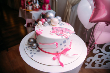 wedding cake with flowers