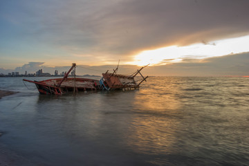 Fishing boat wreck