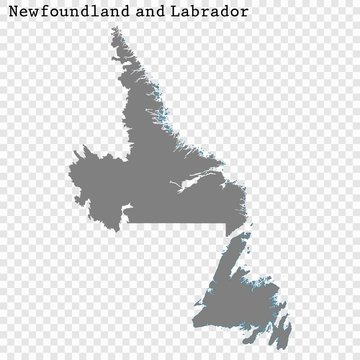 High Quality map province of Canada